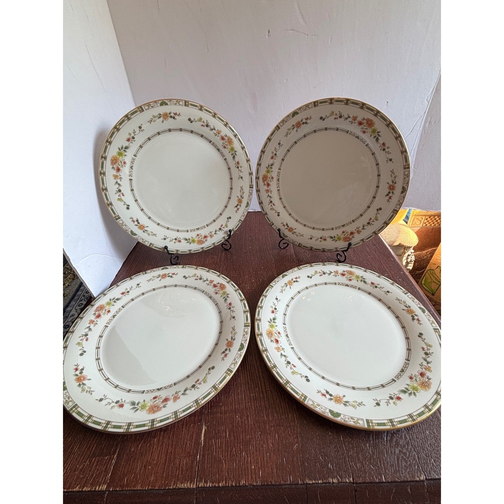 Royal Doulton Mosaic Garden Dinner Plates Set 4 Fine China TC1120 Floral 10.75"